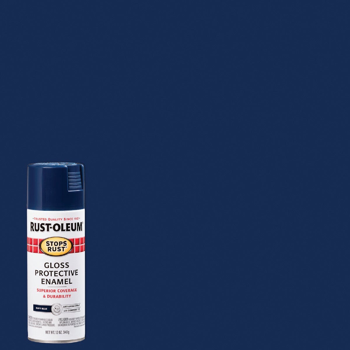 Rust-Oleum Stops Rust Navy Blue Gloss 12 Oz. Anti-Rust Spray Paint
