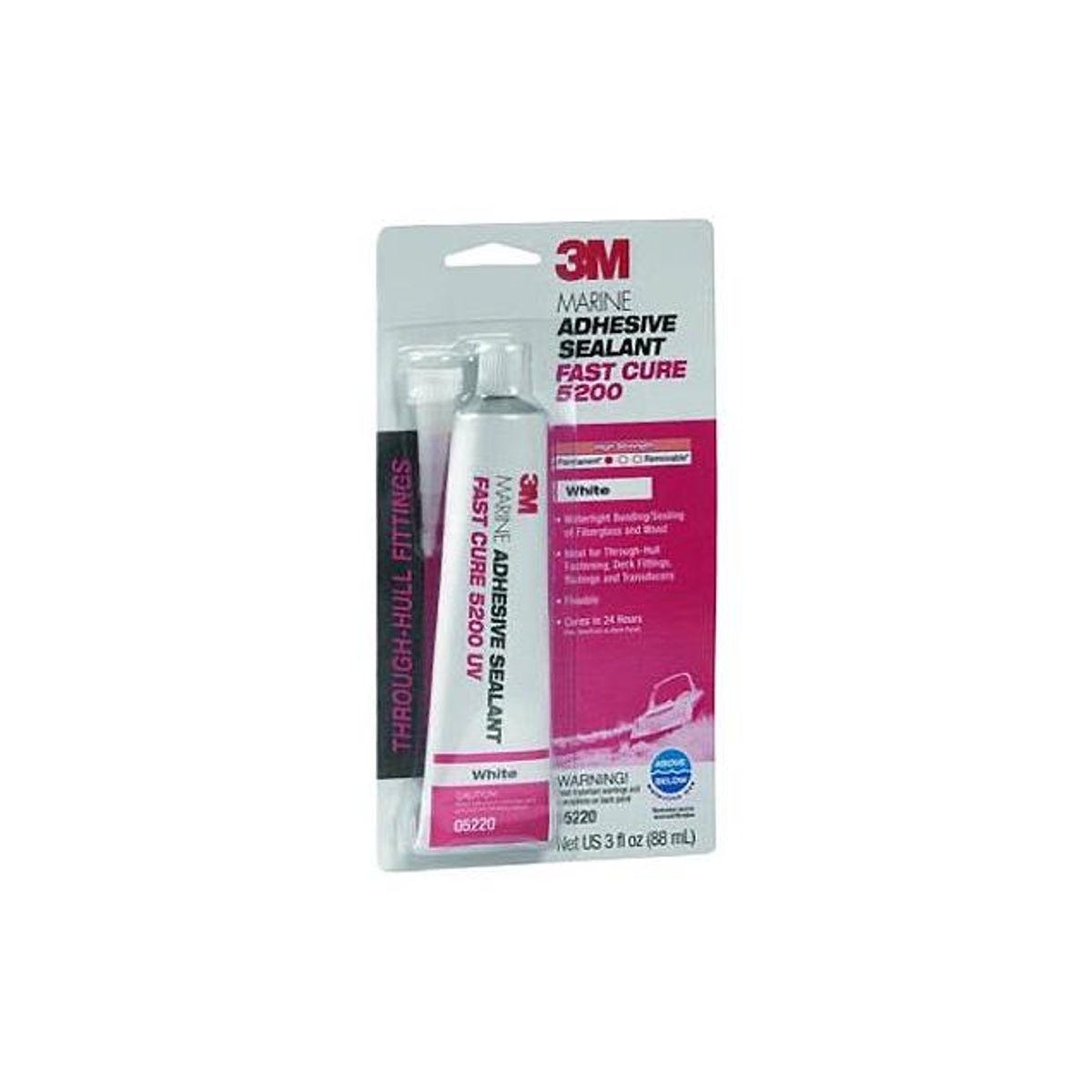 3M 3 Oz. White Marine Adhesive Sealant Fast Cure 5200 3M 3 Oz. White Marine Adhesive Sealant Fast Cure 5200