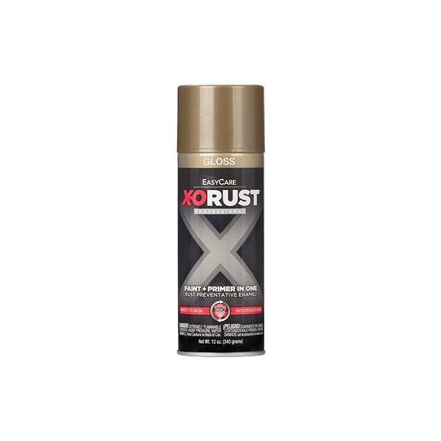 EasyCare X-O Rust 12 oz. Anti-Rust Enamel Spray Paint & Primer, Bronze Gloss