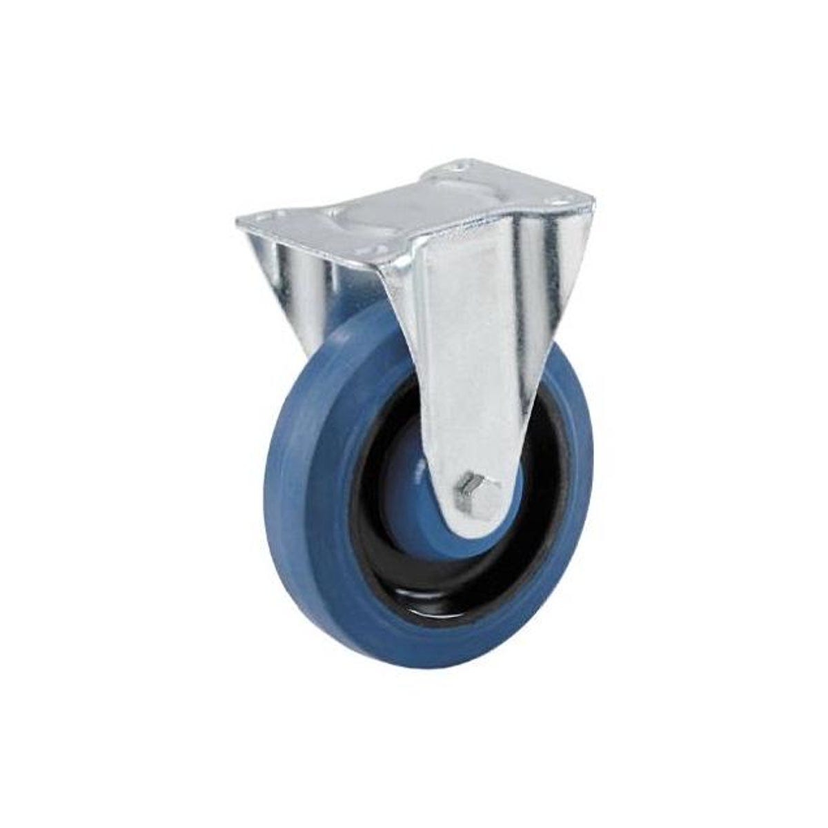 Richelieu 4 In. Blue Elastic Rigid Plate Caster