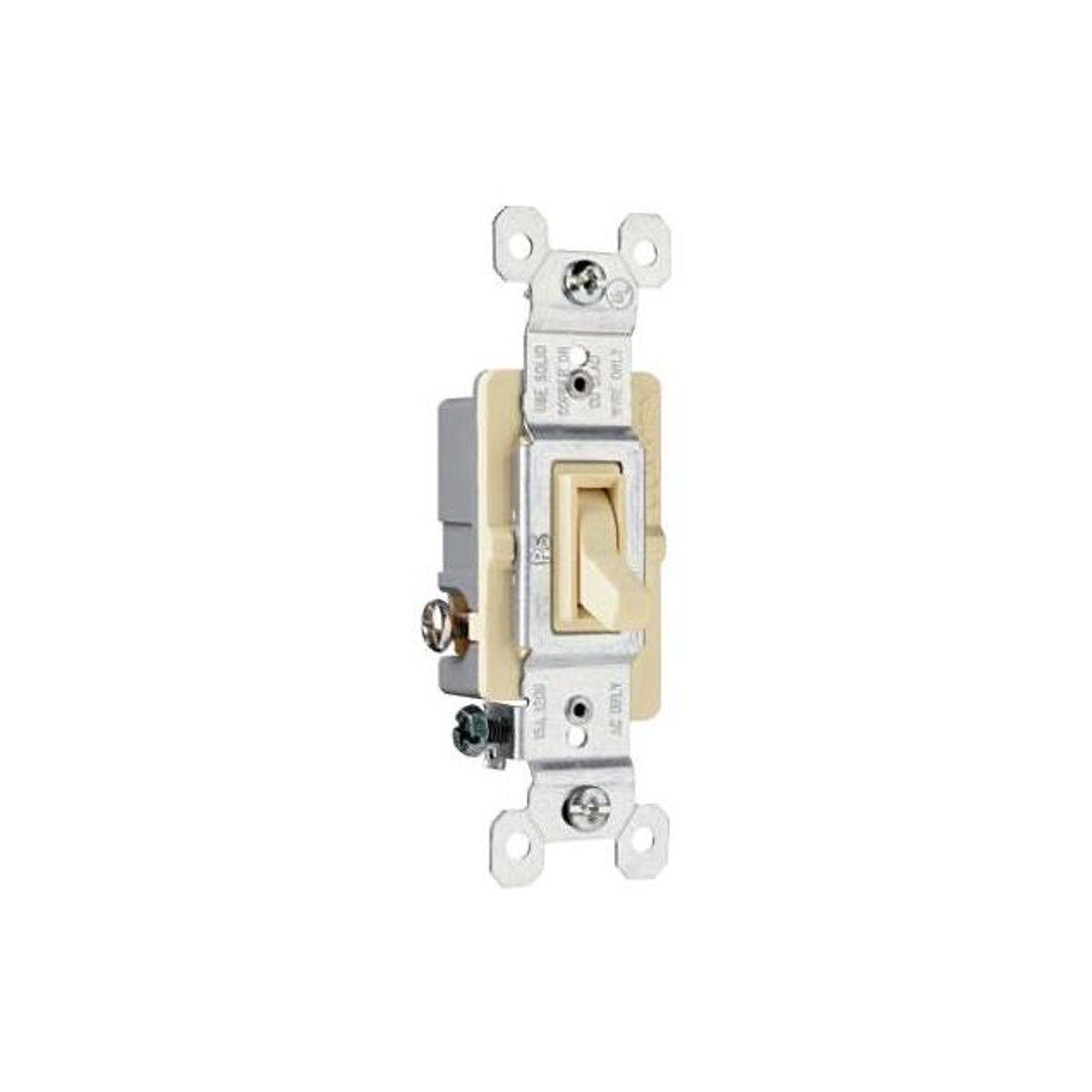 Legrand Pass & Seymour 15A Ivory 3-Way Toggle Switch