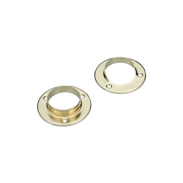 National Hardware 2-Pack Brass Closet Rod Pole Socket Set