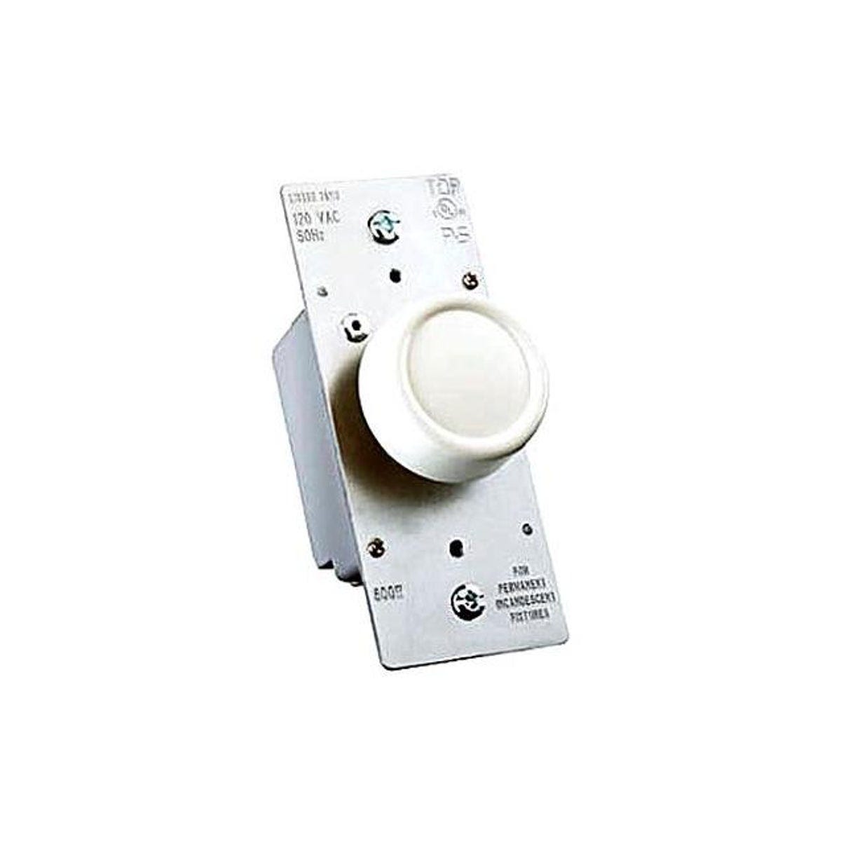 Legrand Pass & Seymour 600W Ivory Maximum Single Pole Rotary Power Dimmer Switch