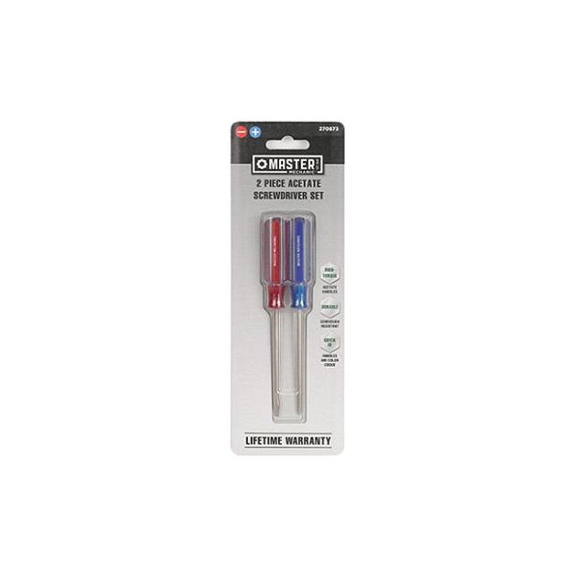 Master Mechanic Acetate Screwdriver Set (2-Piece)