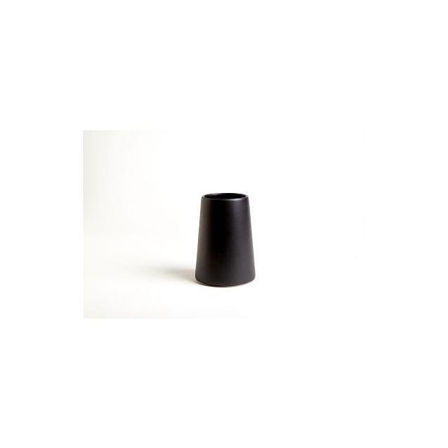Moda At Home Matte Black Ceramic Crater Bathroom Tumbler