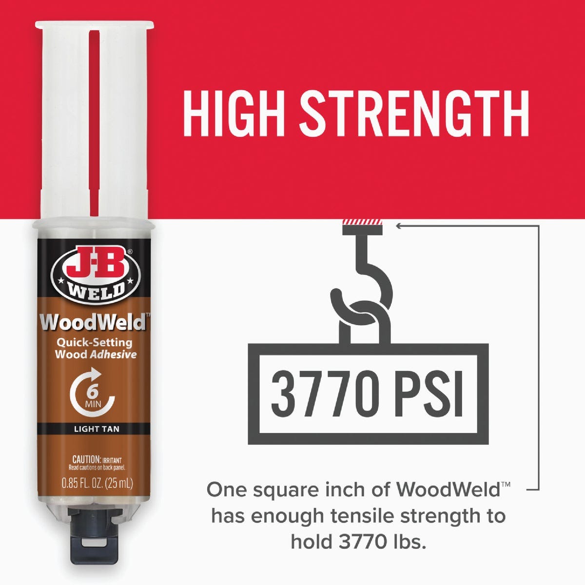 J-B Weld 0.85 Oz. WoodWeld Epoxy, Syringe - photo 3