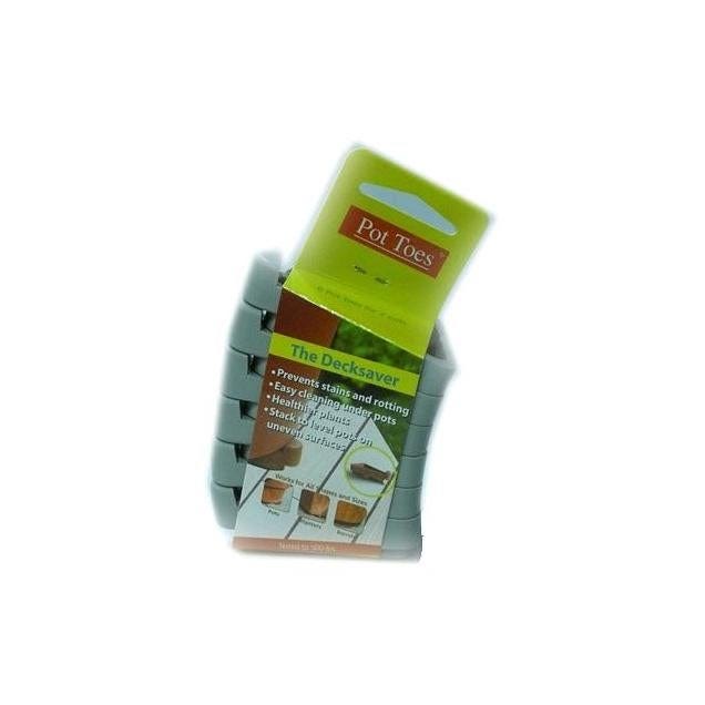 Bosmere Decksaver 6-Pack 3 In. Light Gray Garden Pot Toes Bosmere Decksaver 6-Pack 3 In. Light Gray Garden Pot Toes