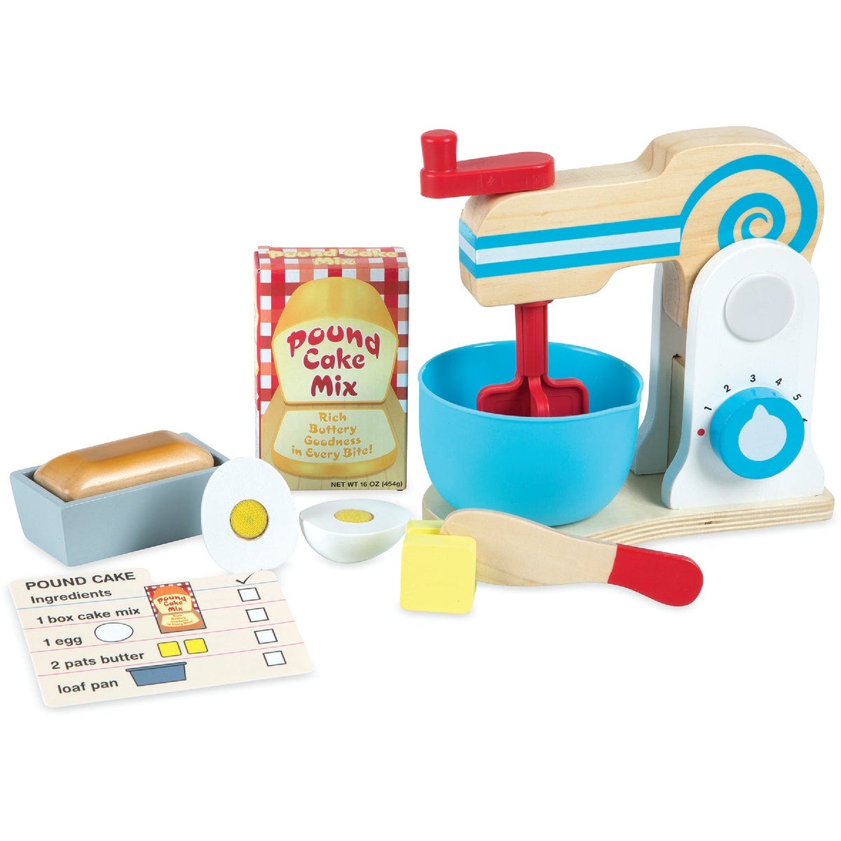 Melissa & Doug Wooden Make-a-Cake Mixer