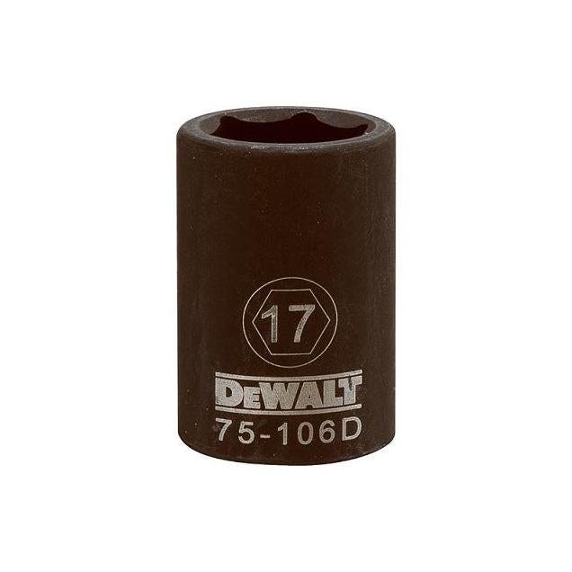 DEWALT 1/2 In. Drive 17mm 6-Point Shallow Metric Impact Socket