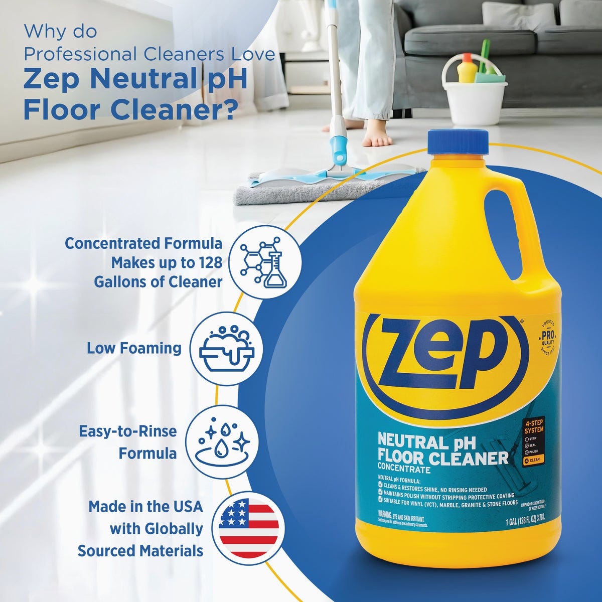 Zep 1 Gal. Neutral Floor Cleaner Concentrate - photo 6 Zep 1 Gal. Neutral Floor Cleaner Concentrate - photo 6