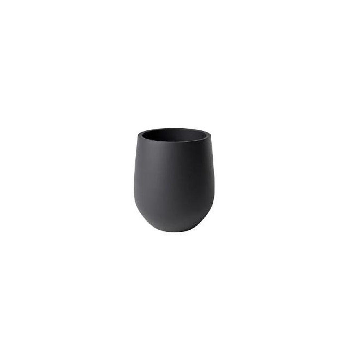 Avera Products 9 In. Black Fiberglass Reinforced Cement Century Planter