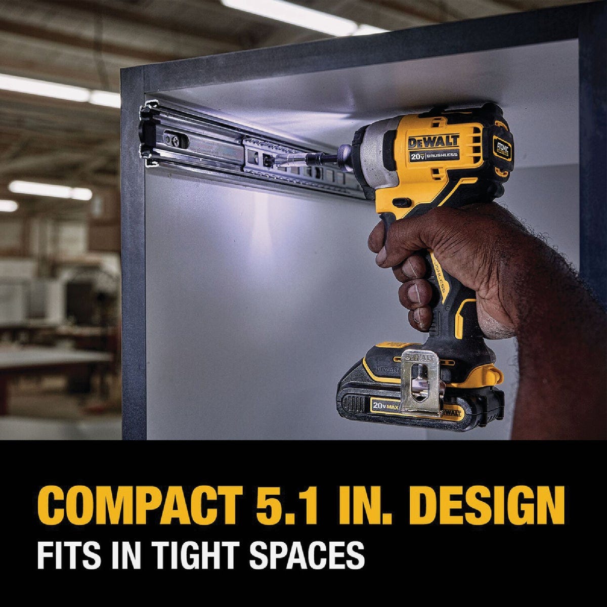 DEWALT ATOMIC 20V MAX Brushless 1/4 In. Compact Cordless Impact Driver Kit with 2.0 Ah Battery & Charger - photo 4
