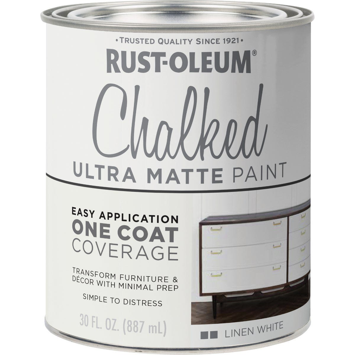 Rust-Oleum Chalked Linen White Ultra Matte 30 Oz. Chalk Paint - photo 2