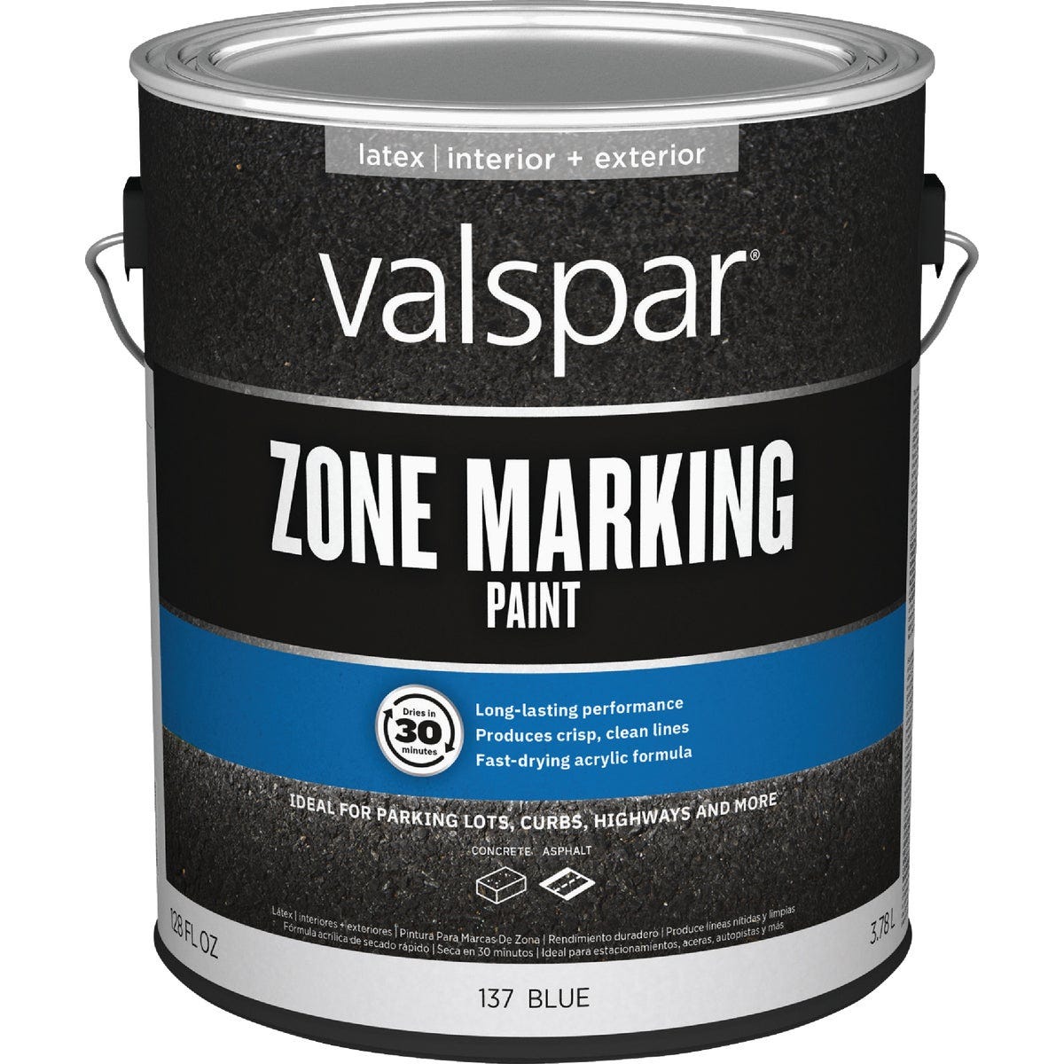Valspar 1 Gal. Blue Latex Traffic & Zone Marking Paint - photo 2