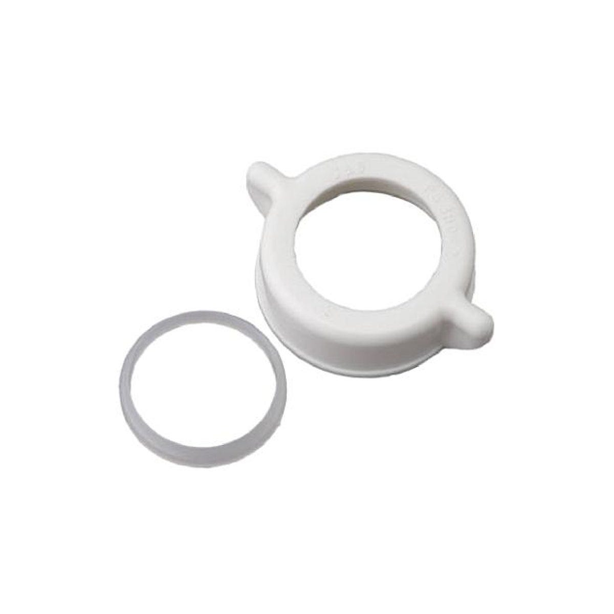 Master Plumber 1.25 In. OD Tube White Plastic Slip Joint Nut & Washer Master Plumber 1.25 In. OD Tube White Plastic Slip Joint Nut & Washer