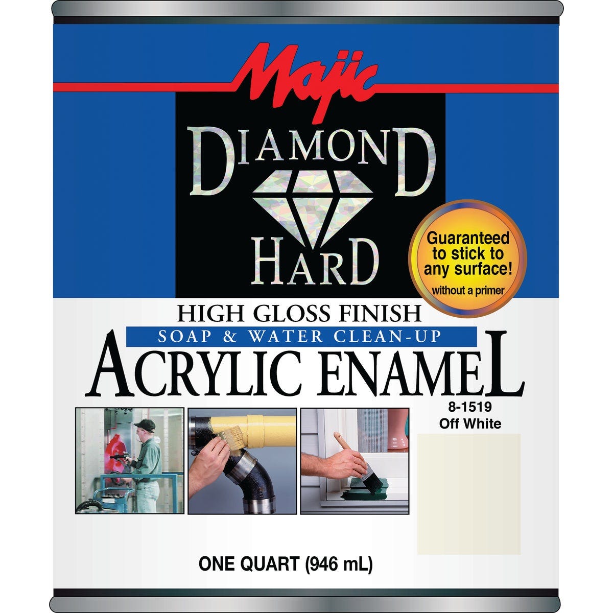 Majic Diamond Hard Acrylic Enamel, Off White, 1 Qt. - photo 2