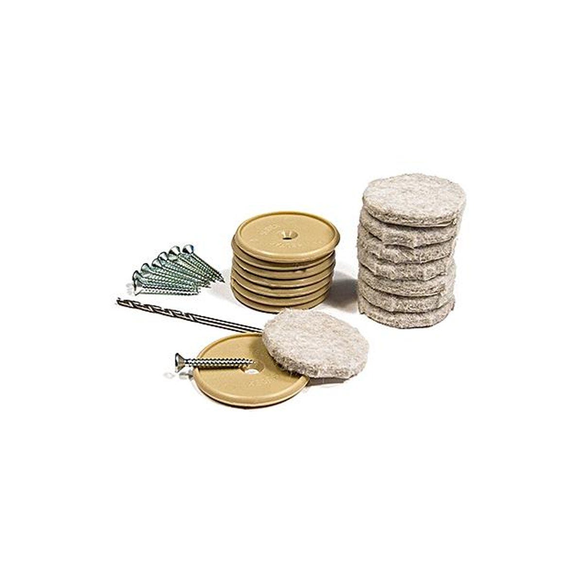 TruGuard 1-1/8 In. Self-Adhesive Tan Felt Round Furniture Pads (8-Pack)