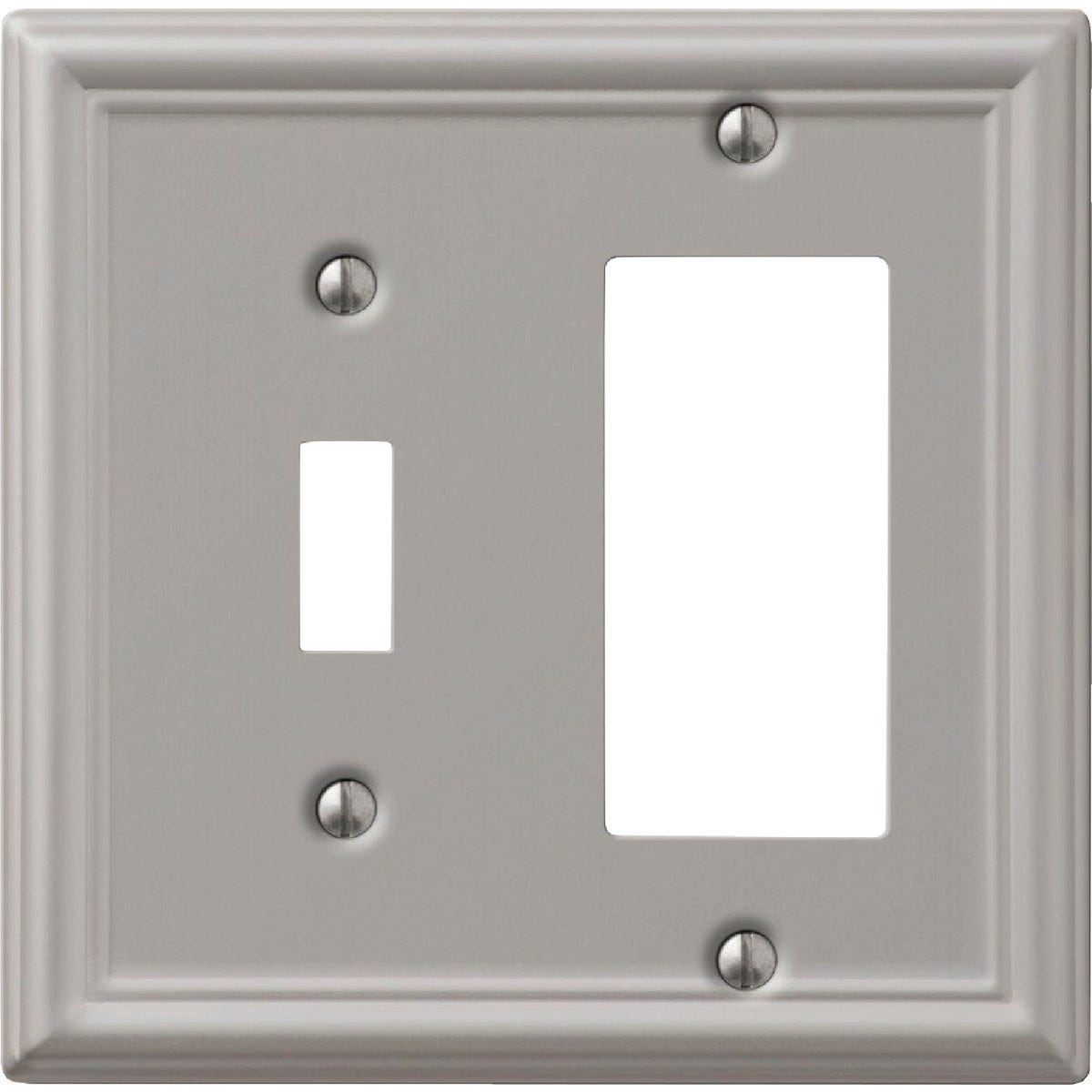 Amerelle Chelsea Brushed Nickel Combination Wall Plate Amerelle Chelsea Brushed Nickel Combination Wall Plate
