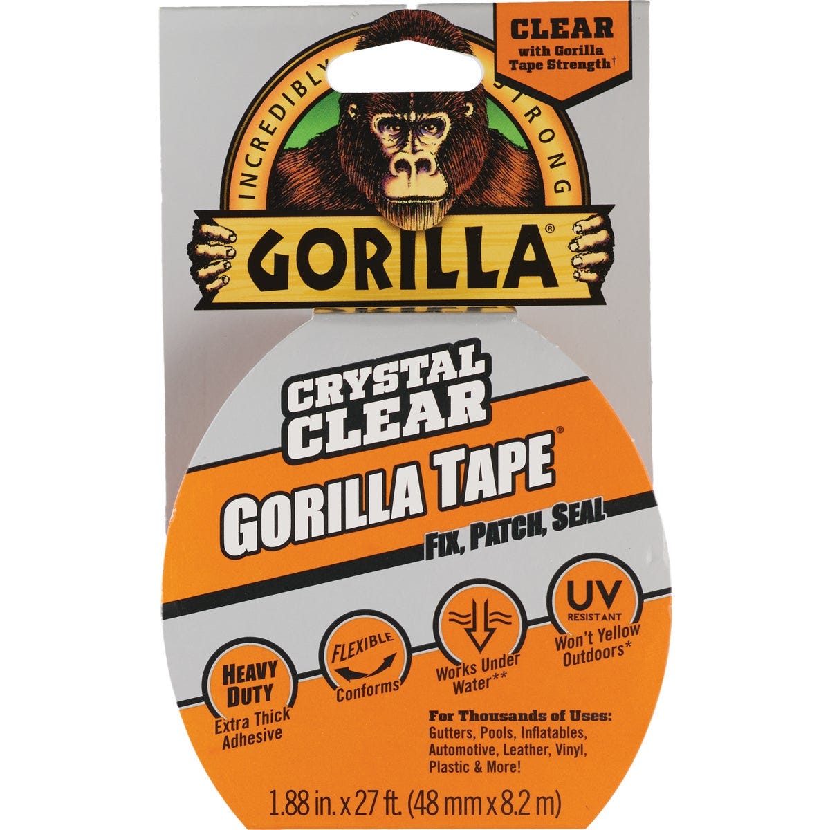 Gorilla 1.88 In. x 9 Yd. Crystal Clear Duct Tape, Clear - photo 2 Gorilla 1.88 In. x 9 Yd. Crystal Clear Duct Tape, Clear - photo 2