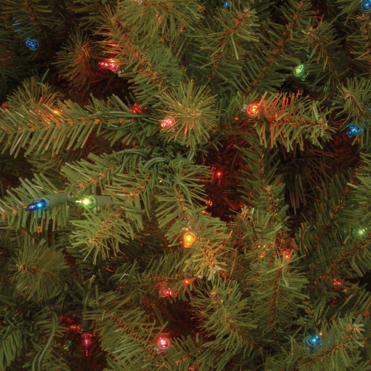 National Tree Company 2 Ft. 15 Multi Color LED Noble Spruce Tree with Burlap Bag - photo 2