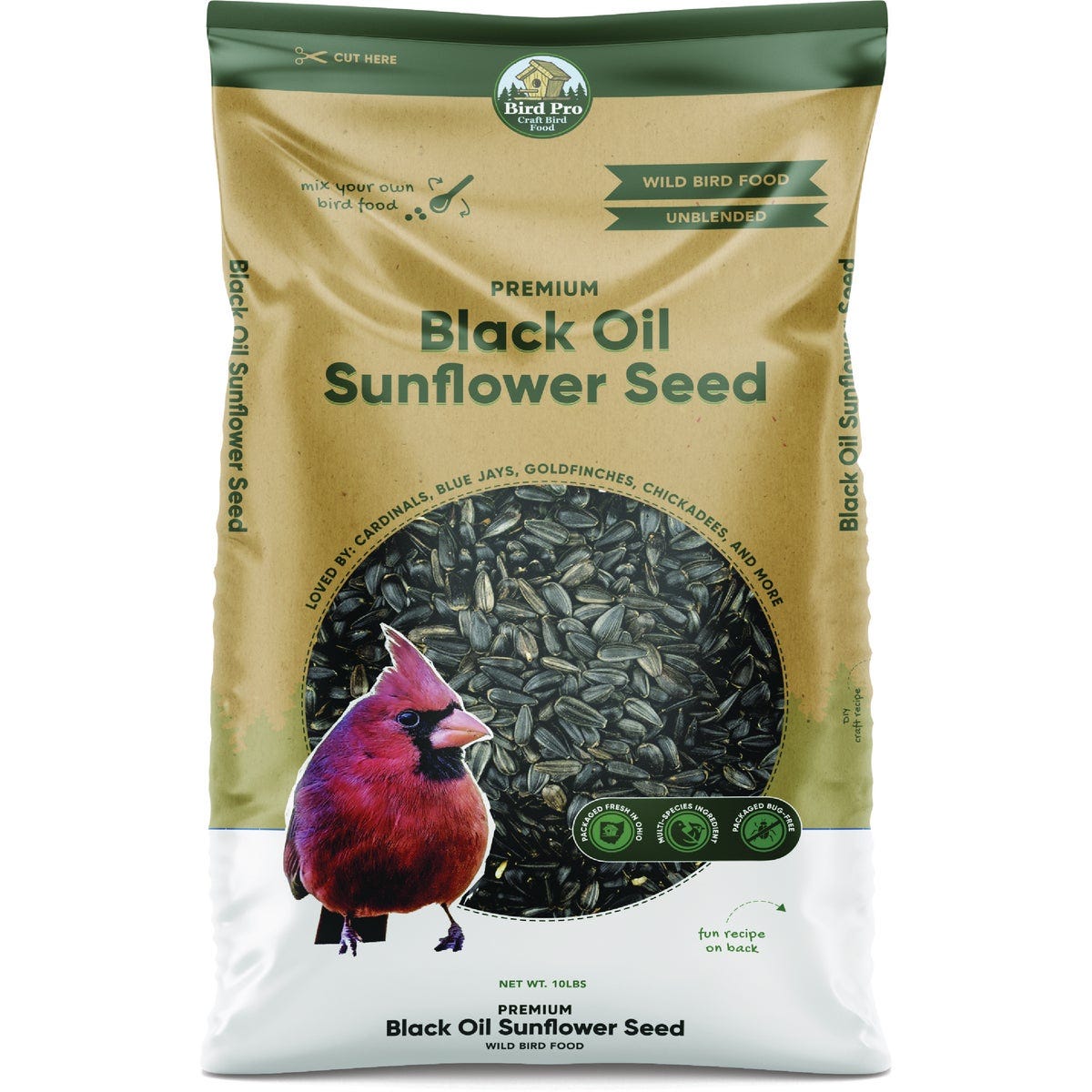 Bird Pro 10 Lb. Premium Black Oil Sunflower Seed Bird Pro 10 Lb. Premium Black Oil Sunflower Seed
