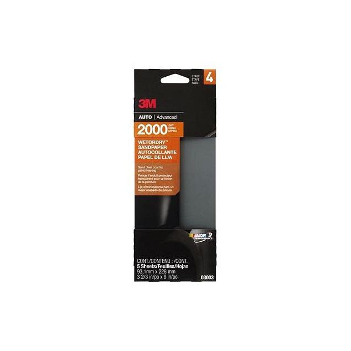 3M 3-2/3 In. x 9 In. 2000-Grit Automotive Sandpaper (5-Pack) 3M 3-2/3 In. x 9 In. 2000-Grit Automotive Sandpaper (5-Pack)