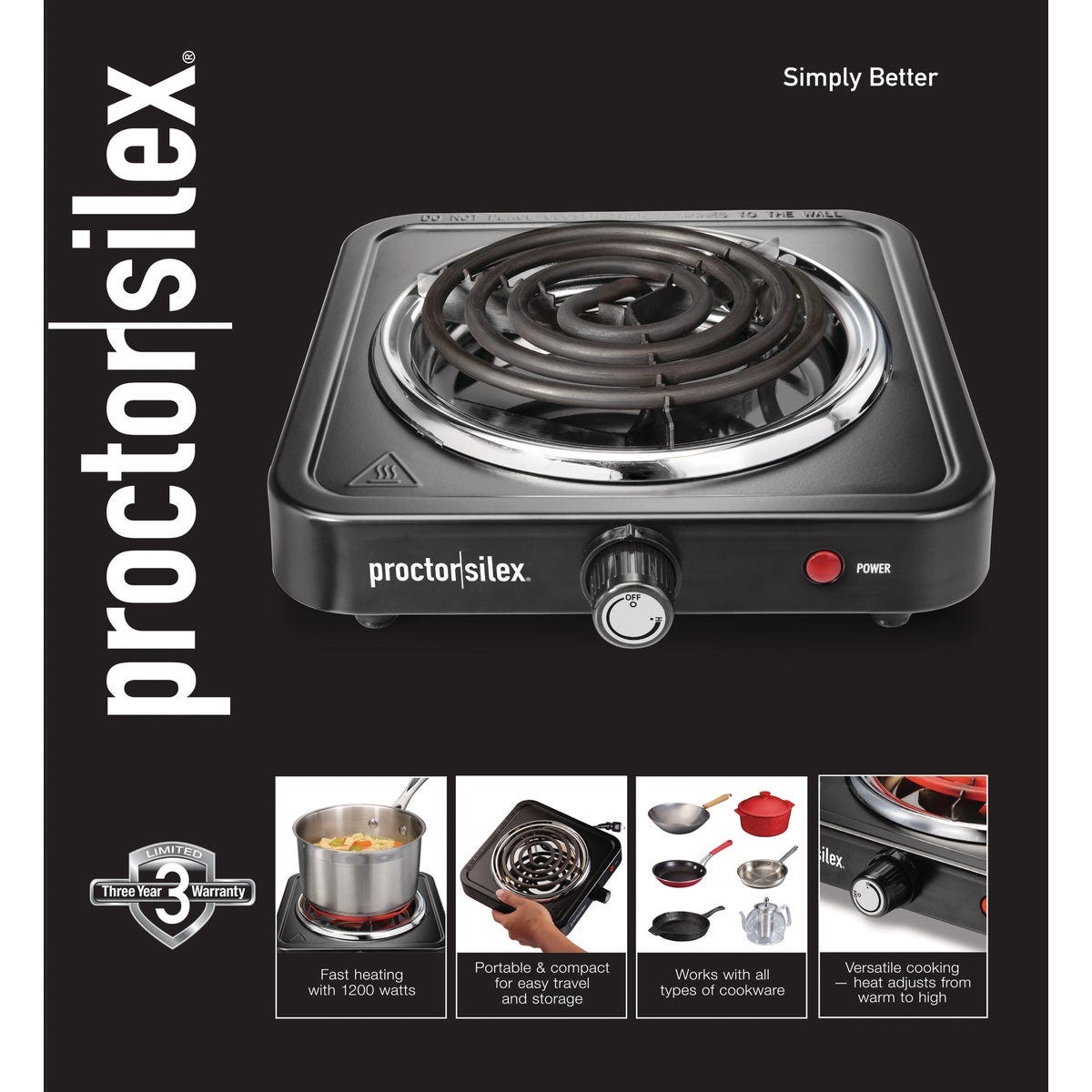 Proctor Silex Electric Single Burner Cooktop - photo 2 Proctor Silex Electric Single Burner Cooktop - photo 2