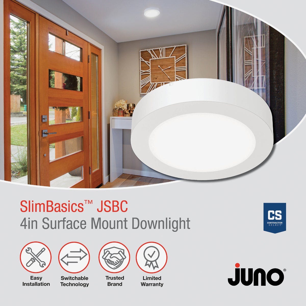 Juno SlimBasics JSBC 4 In. CCT LED Surface Mount Disc Light - photo 5 Juno SlimBasics JSBC 4 In. CCT LED Surface Mount Disc Light - photo 5