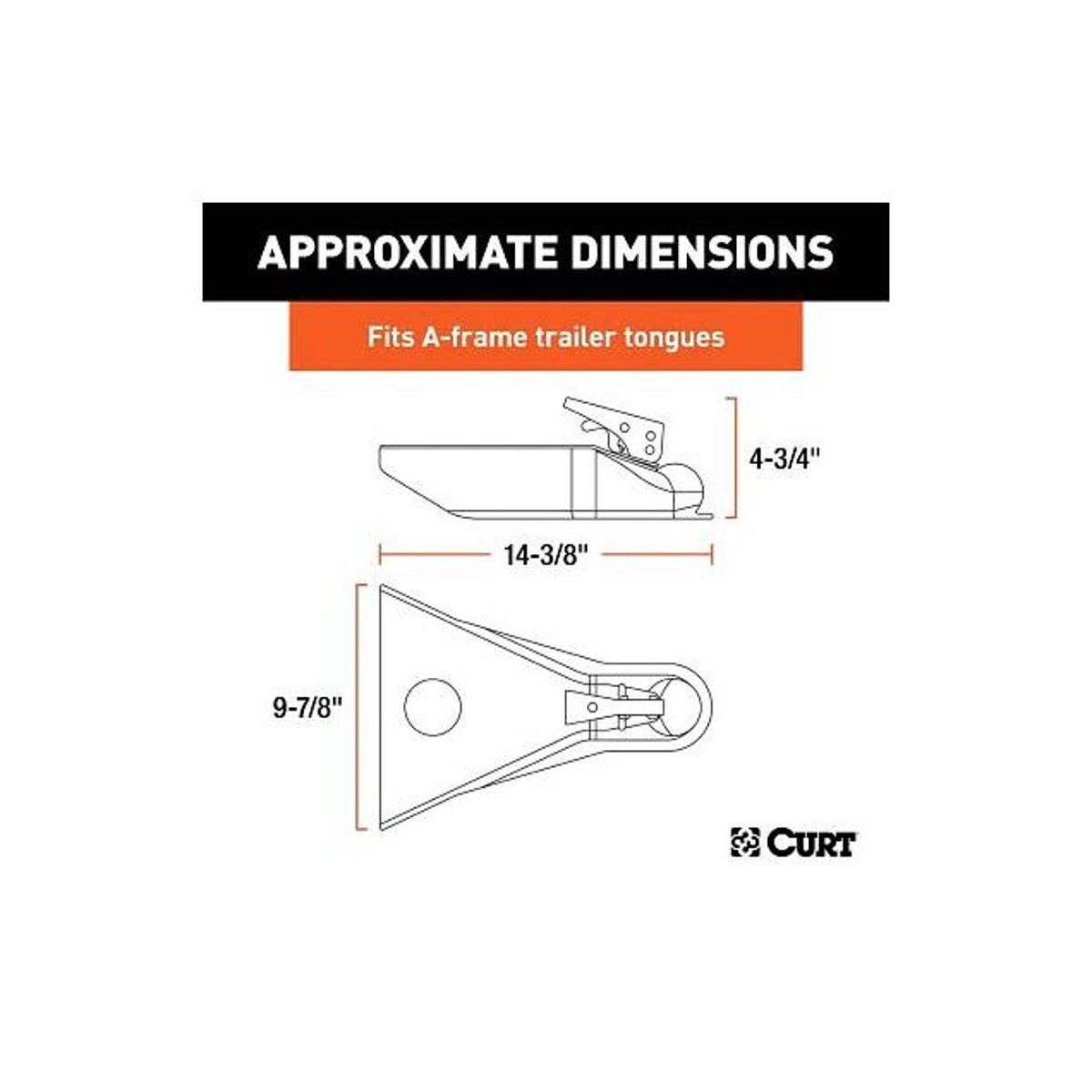 Curt Black A-Frame Trailer Coupler, 2 In. Hitch Ball, 5,000 Lb. Strength - photo 4 Curt Black A-Frame Trailer Coupler, 2 In. Hitch Ball, 5,000 Lb. Strength - photo 4