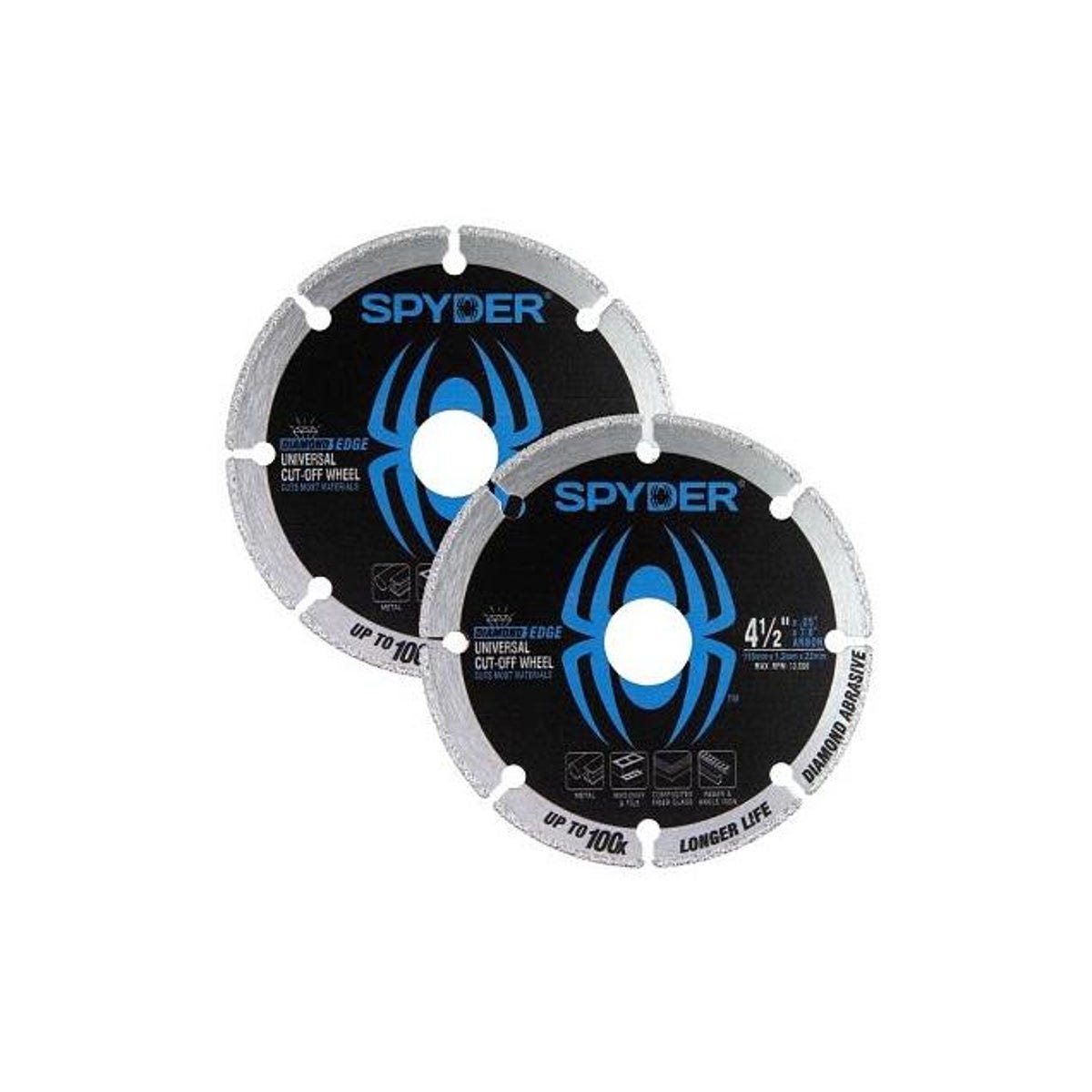 Spyder Diamond Edge 4-1/2 In. x 7/8 In. Abrasive Cut-Off Wheel (2-Pack)