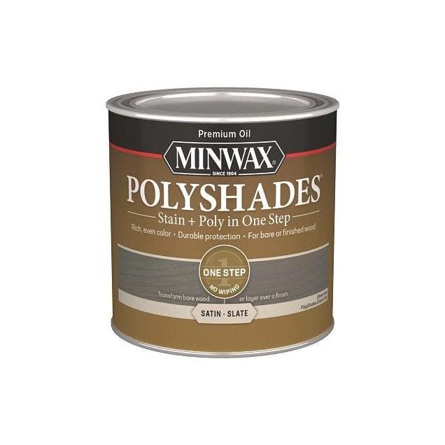 Minwax 1/2 Pt. Satin Slate Polyshades Stain & Poly Finish