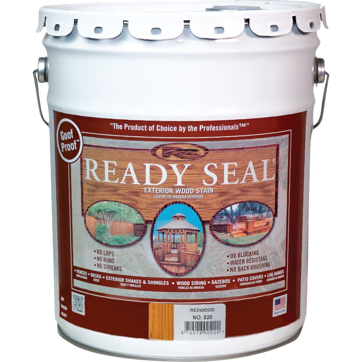 Ready Seal 520 Exterior Wood Stain and Sealer, Redwood, 5 Gal. - photo 2