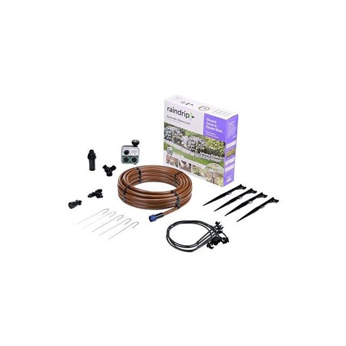 Raindrip Ground Cover & Flowerbed Watering Kit With Timer