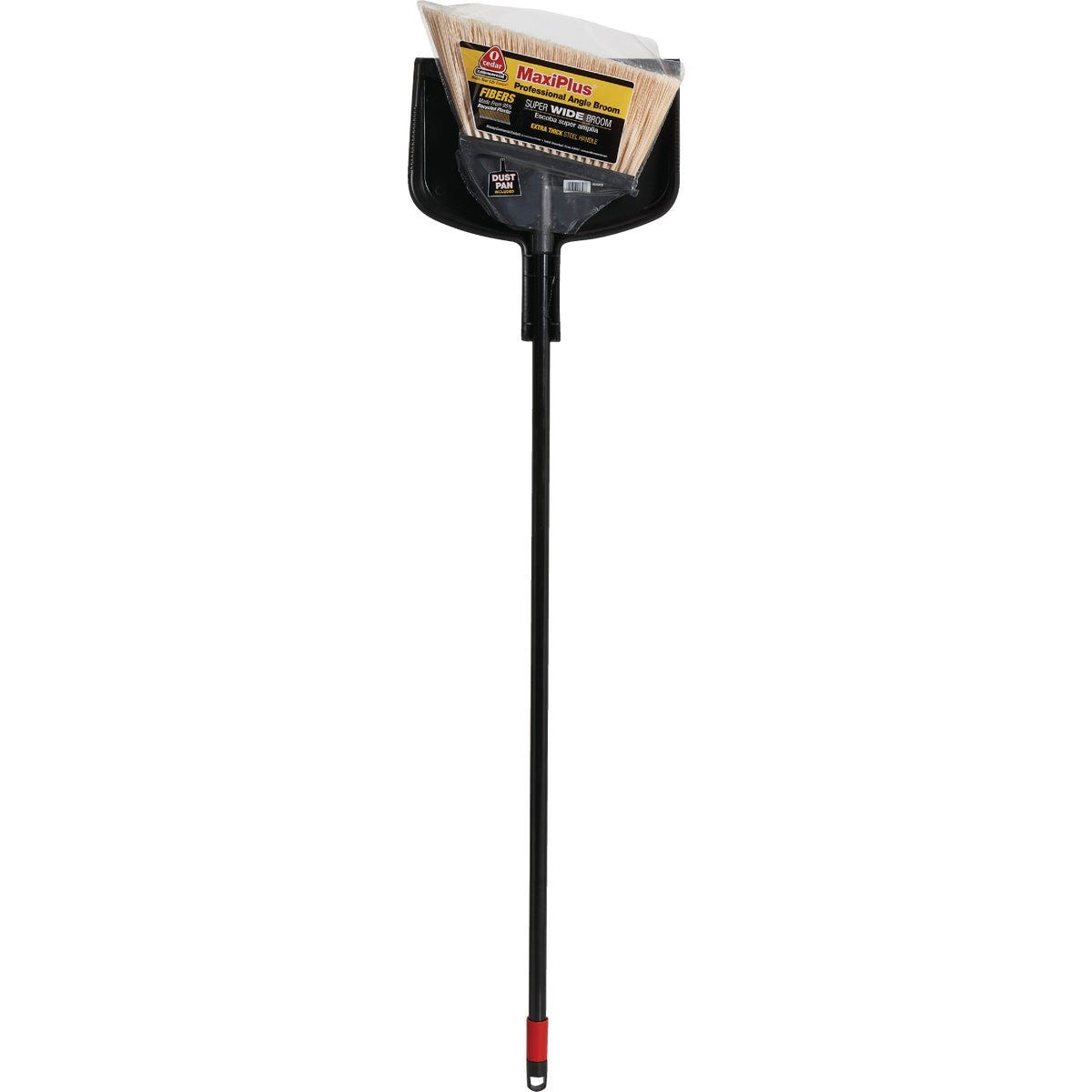 O-Cedar MaxiPlus 14 In. W. x 56 In. L. Steel Handle Angle Household Broom with Dustpan - photo 2