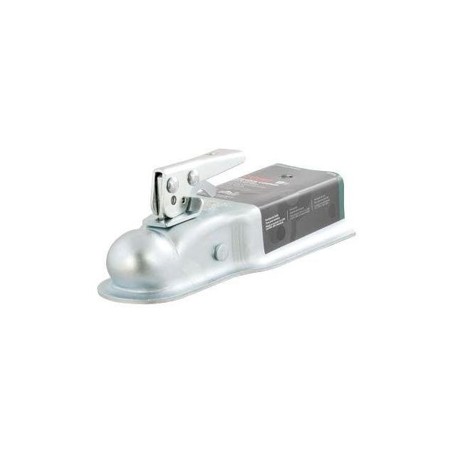 Curt 2 In. Zinc Posi-Lock Straight-Tongue Trailer Coupler, 3 In. Channel, 3,500 Lb. Strength