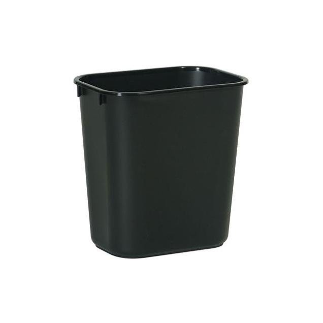 Rubbermaid Commercial 13-5/8 Qt. Black Rectangle Office Wastebasket Rubbermaid Commercial 13-5/8 Qt. Black Rectangle Office Wastebasket