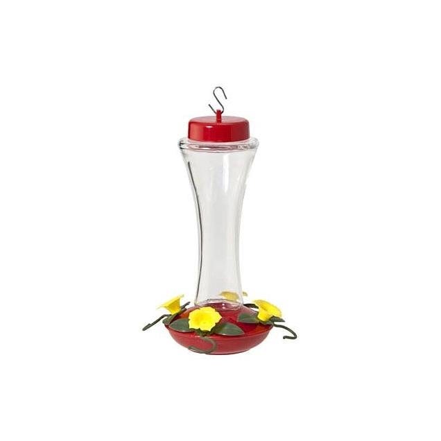 Audubon 16 Oz. Clear Swirl Glass 4-Perch Hummingbird Feeder Audubon 16 Oz. Clear Swirl Glass 4-Perch Hummingbird Feeder
