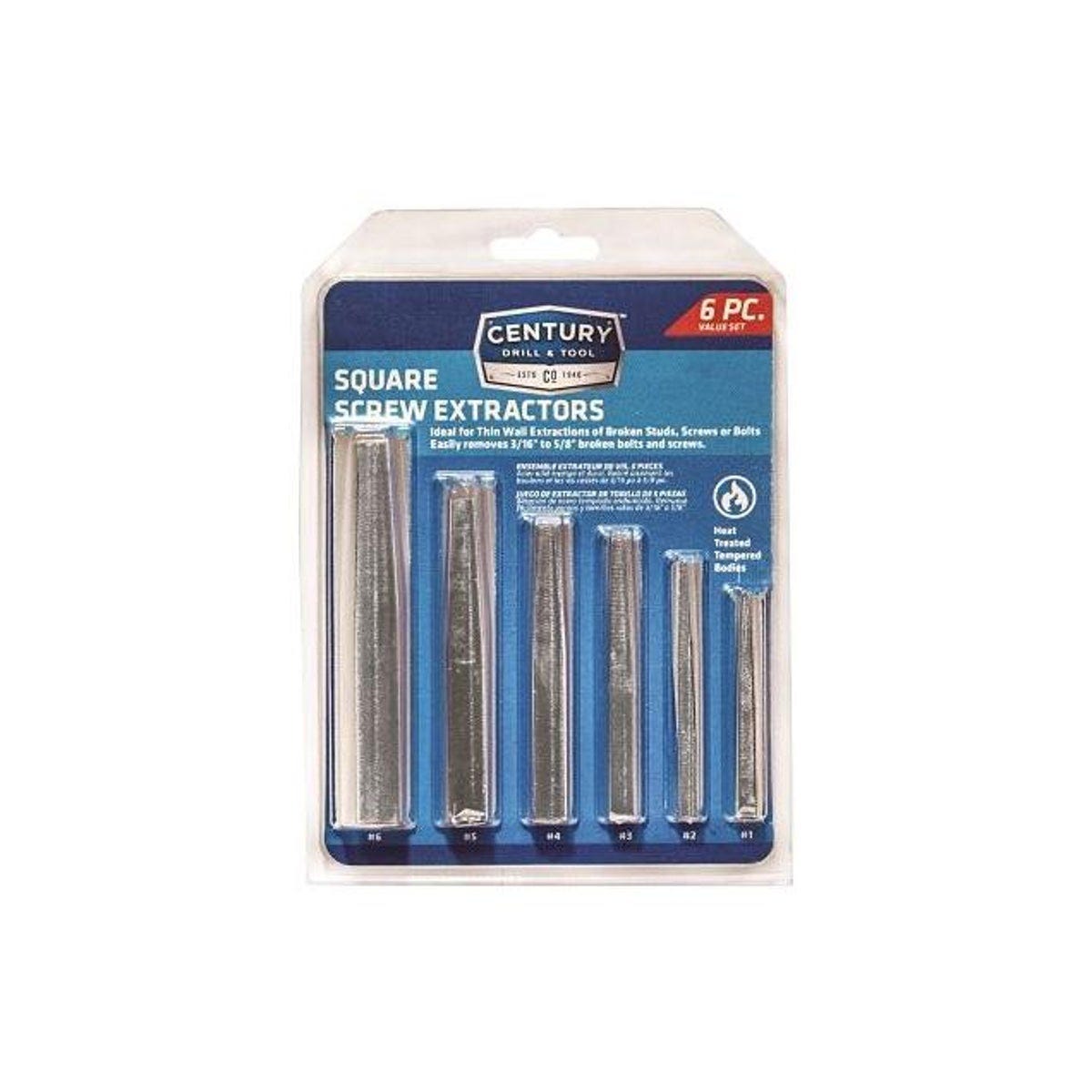 Century Drill & Tool 6-Piece Screw Extractor Set