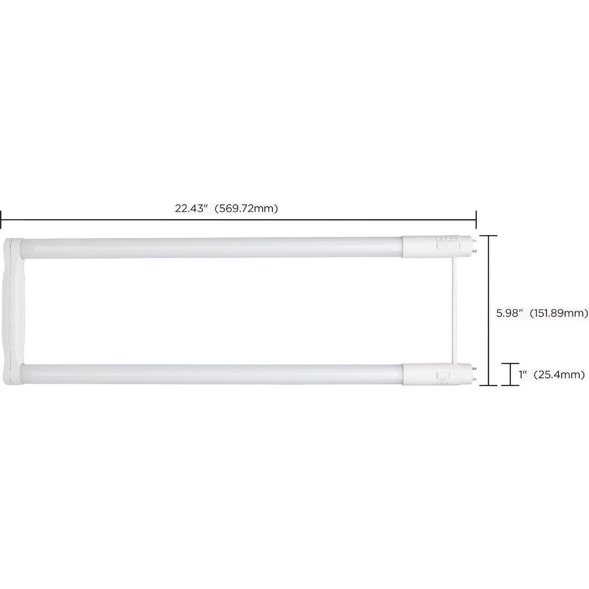 Satco 32W Equivalent T8 Direct Replacement or Ballast Bypass Wattage & CCT Selectable LED U-Bend Tube - photo 4