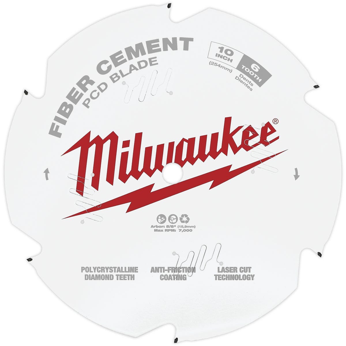 Milwaukee 10 In. 6-Tooth PCD Fiber Cement Circular Saw Blade - photo 3 Milwaukee 10 In. 6-Tooth PCD Fiber Cement Circular Saw Blade - photo 3