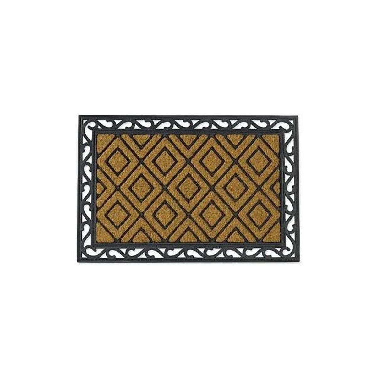 Sports Licensing Solutions 24 In. x 36 In. Diamond Pattern Coir & Rubber Door Mat Sports Licensing Solutions 24 In. x 36 In. Diamond Pattern Coir & Rubber Door Mat