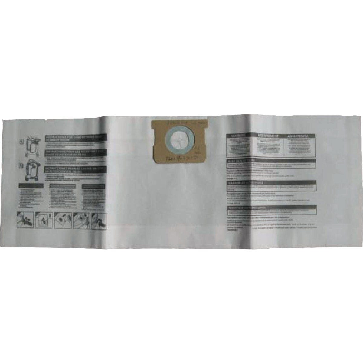 Vacmaster 5 Gal. to 6 Gal. Wet/Dry Vacuum Dust Filter Bag (3-Pack) - photo 2