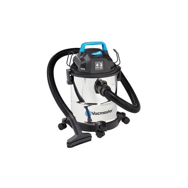 Vacmaster Blue Line 4-Gallon 3 Peak HP Stainless Steel Wet/Dry Vacuum Vacmaster Blue Line 4-Gallon 3 Peak HP Stainless Steel Wet/Dry Vacuum