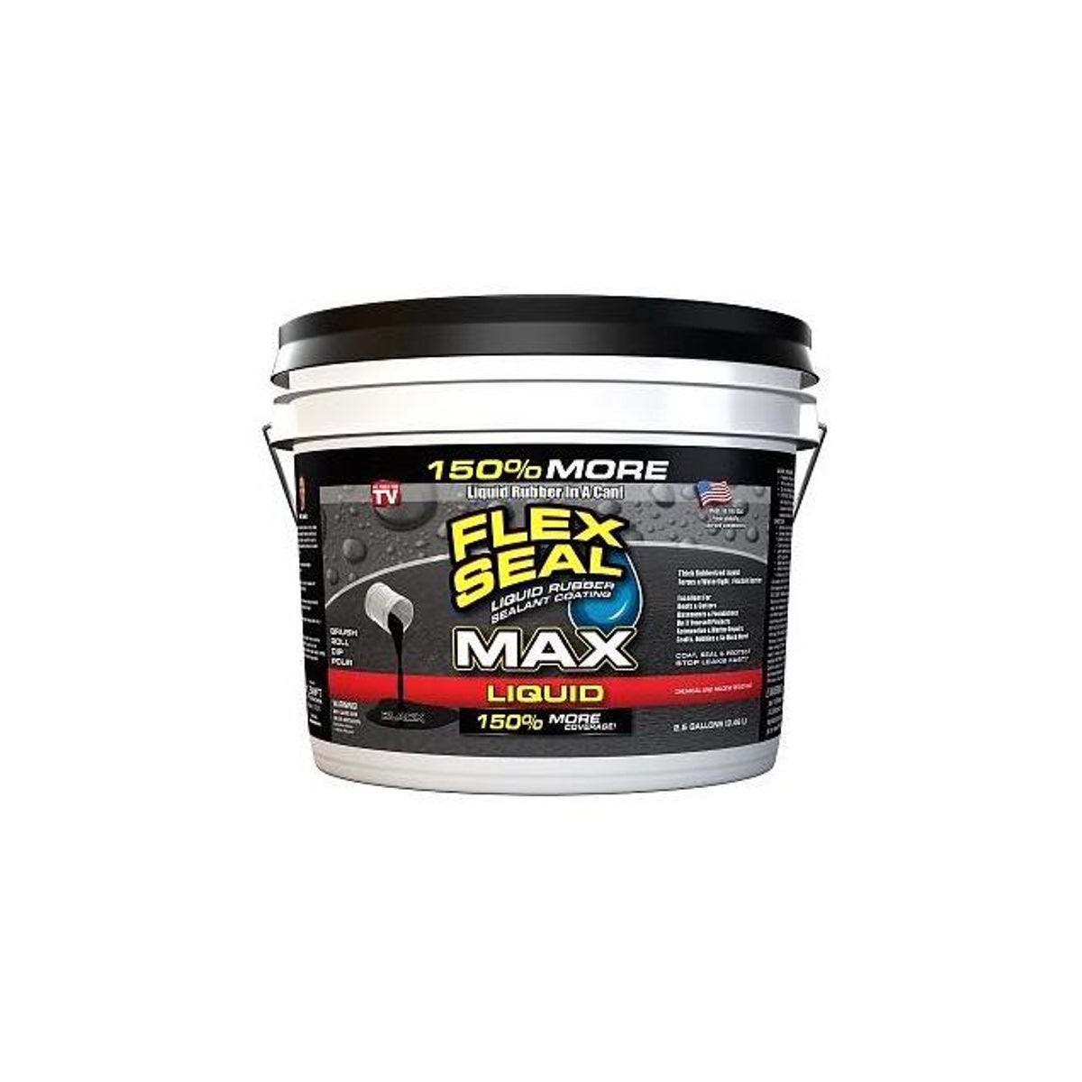 FLEX SEAL Flex Liquid Max 2-1/2 Gal. Black Rubber Sealant FLEX SEAL Flex Liquid Max 2-1/2 Gal. Black Rubber Sealant