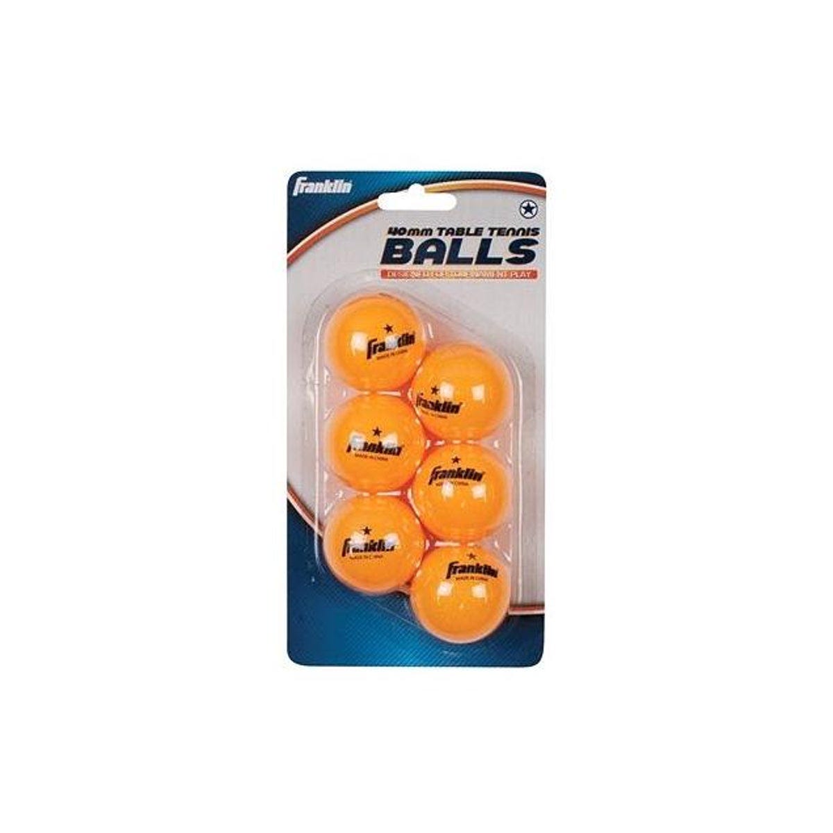 Franklin 1-Star Orange Table Tennis Balls (6-Pack)