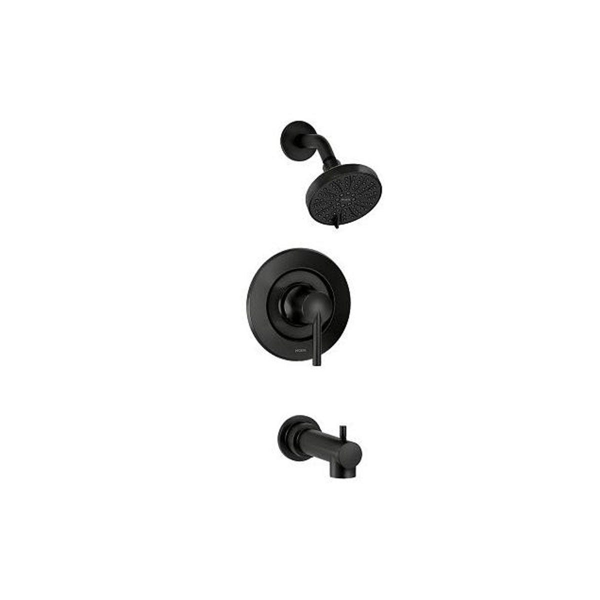 Moen Matte Black Arlys Posi-Temp Single-Handle Tub & Shower Faucet Moen Matte Black Arlys Posi-Temp Single-Handle Tub & Shower Faucet