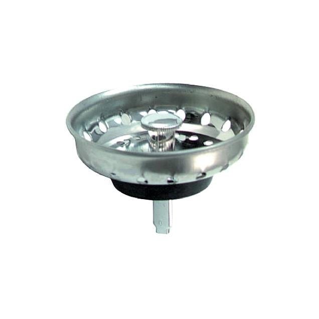 Master Plumber Chrome Finish Basket Sink Strainer with Post