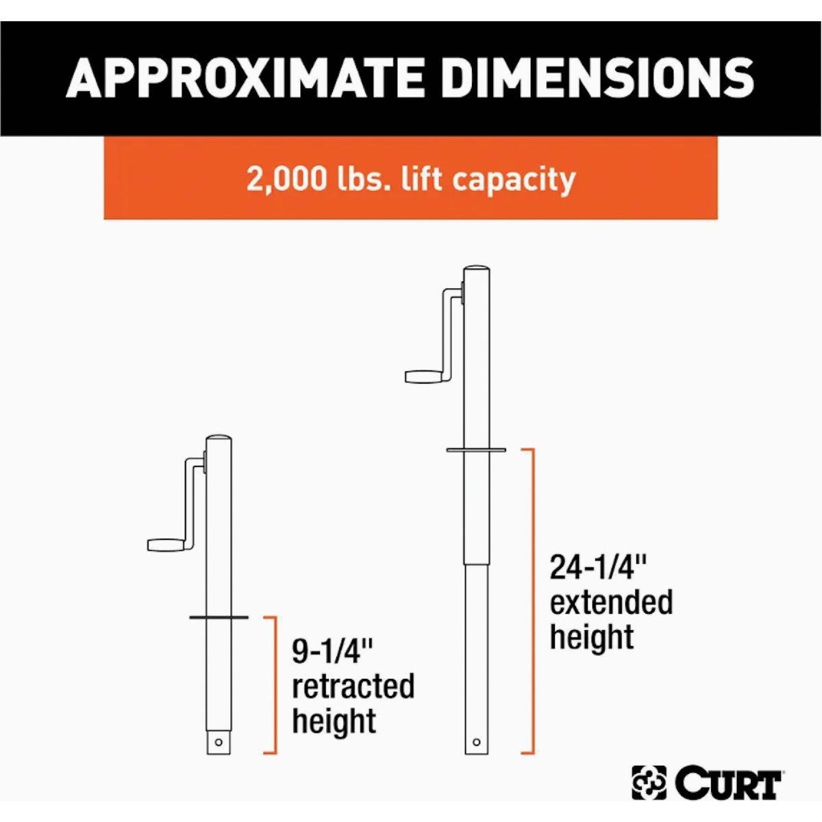 Bulldog 3000 Lb. Sidewind A-Frame Trailer Jack - photo 2
