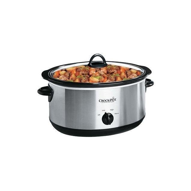 Crock-Pot 7 Qt. Stainless Steel Oval Slow Cooker With Removable Crock Crock-Pot 7 Qt. Stainless Steel Oval Slow Cooker With Removable Crock