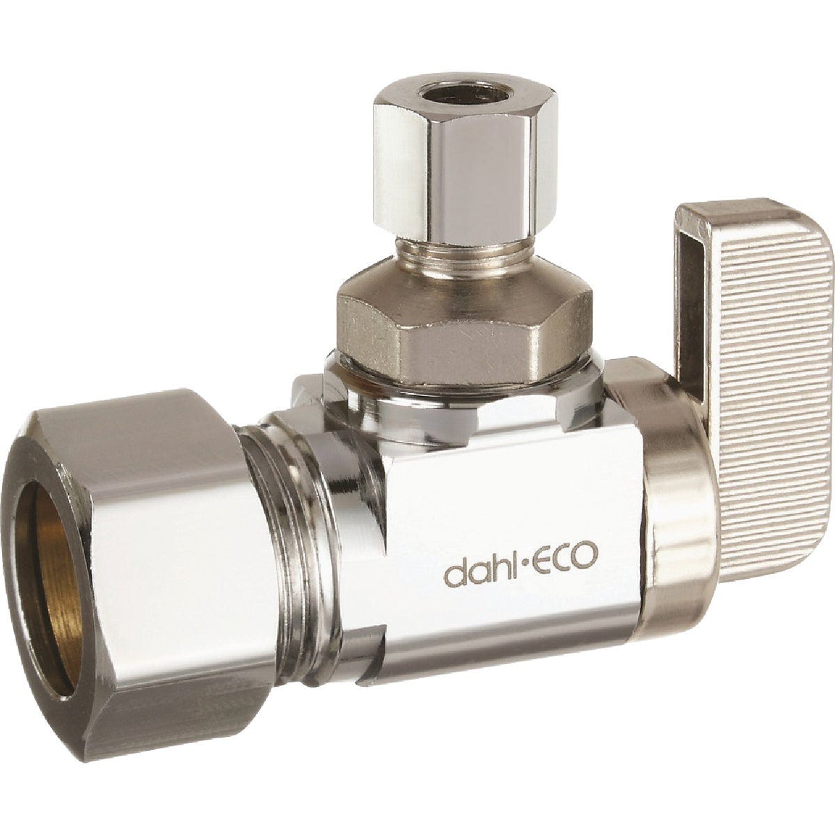 dahl 5/8 In. OD Comp (1/2 In. Nom.) x 1/4 In. OD Comp Angle Plated Supply Stop dahl 5/8 In. OD Comp (1/2 In. Nom.) x 1/4 In. OD Comp Angle Plated Supply Stop